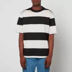 Image of BOSS Tames Striped Cotton-Jersey T-Shirt - M