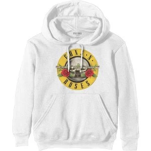 Image of Guns N' Roses - Classic Logo Unisex Medium Hoodie - White