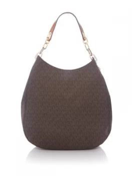 Image of Michael Kors Fulton large shoulder tote bag Brown