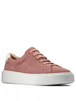 Image of Clarks Hero Lite Lace Trainer, Rose, Size 3, Women