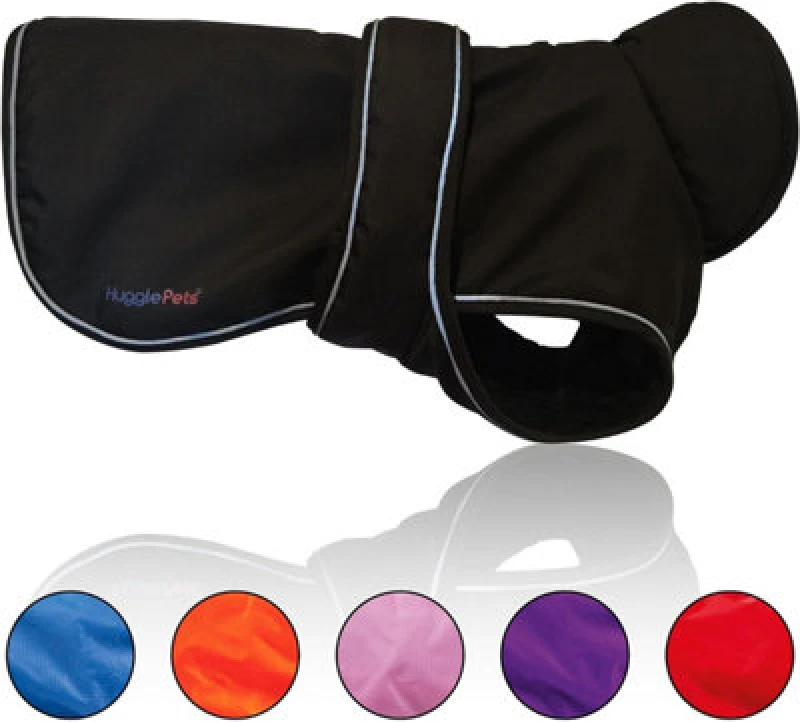 Image of HugglePets Arctic Armour Waterproof Thermal Dog Coat - Black Black