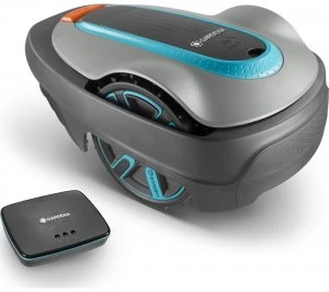 Image of GARDENA Smart Sileno City Cordless Robot Lawn Mower - Turquoise and Grey, Turquoise