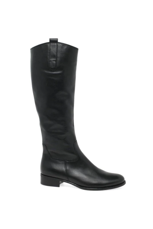 Image of Gabor 'Brook M' Medium Calf Fitting Long Boots Black