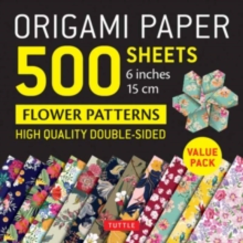 Image of Origami Paper 500 sheets Flower Patterns 6 (15 cm). Notebook / blank book. By Tuttle Studio" Books