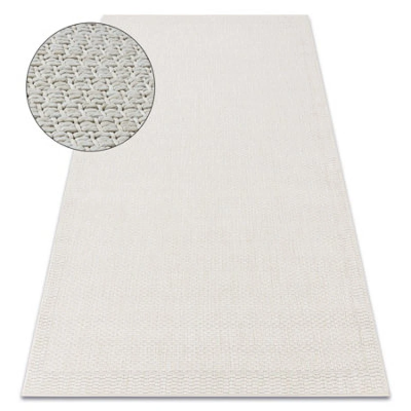 Image of RugsX Carpet Origi 3737 Cream - Frame Flat-Woven Sisal String 116X170 Cm