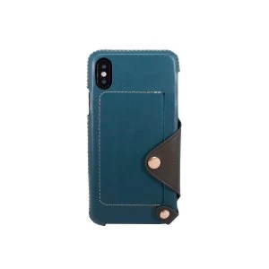 Image of OBX Leather Pocket Case for iPhone X 77-58627 - Green Blue/Dark Green