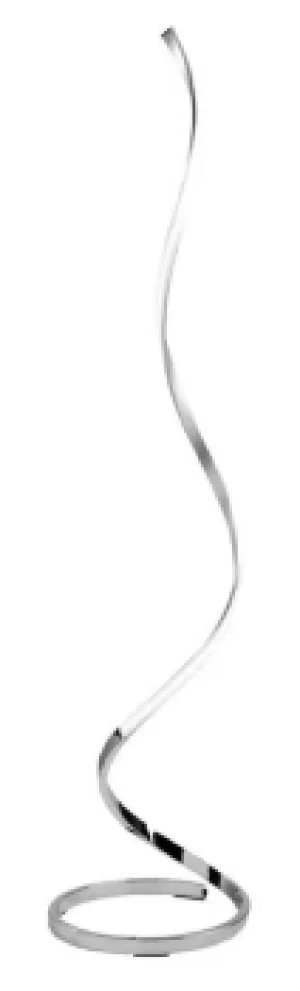 Image of Nur Floor Lamp 22W LED 3000K, 1800lm, Dimmable, Silver, Frosted Acrylic, Polished Chrome
