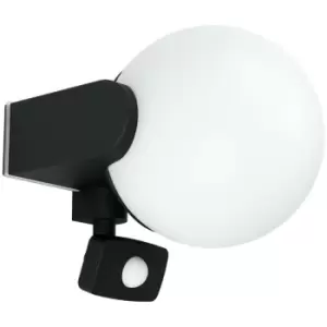 Image of Eglo - Rubio Outdoor Globe Wall Light Black IP44