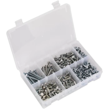 Image of Sealey High Tensile Set Screw, Nut and Washer Assortment M6 Pack of 408