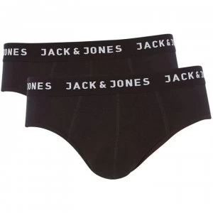 Image of Jack and Jones 2 Pack Waistband Briefs - Black