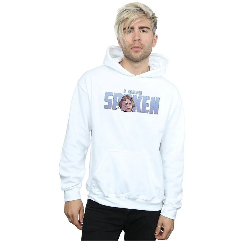 Image of Star Wars Star Wars Men The Mandalorian Kuiil I Have Spoken Hoodie in White Size: Small White S Male 5059400668247