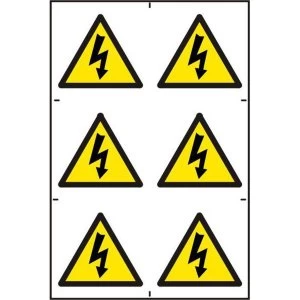 Image of ASEC Electrical Warning Symbol 200mm x 300mm PVC Self Adhesive Sign