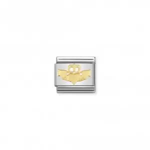 Image of Nomination Composable Classic Celtic 18K Gold Cladding Link 030119/05