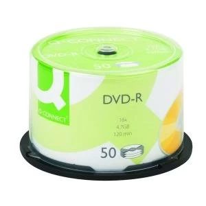 Image of Q-Connect DVD-R 4.7GB Cake Box Pack of 50 KF15419