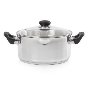 Image of Morphy Richards Equip Stainless Steel Pour and Drain 24cm Casserole Pot