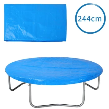 Image of Trampoline Green Rain Cover Ø 244-426cm Waterproof Weather Protective Cover 24Pcs Set Blue