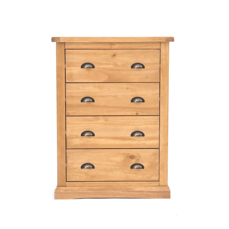 Image of Cabinet Bits Lucca 4 Drawer Chest Of Drawers Brass Cup Handle
