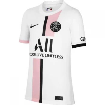Image of Nike Paris Saint Germain Away Shirt 2021 2022 Junior - White