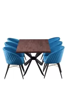 Image of 'Vittorio Duke' LUX Dining Set with a Table & Chairs Set of 6