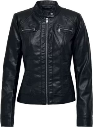 Image of Only Bandit Faux Leather Biker Imitation Leather Jacket black