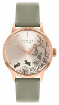Image of Radley Womens Grey Leather Strap Silver Dial RY21242A Watch