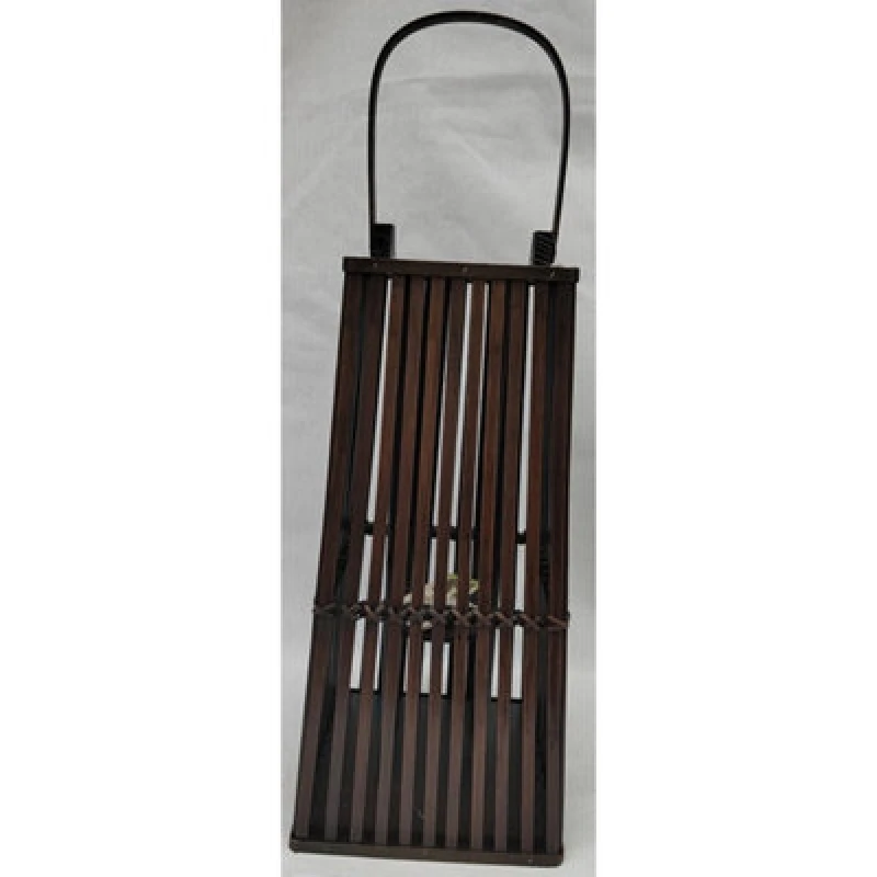 Image of Hill Interiors Medium Silo Lantern With Glass Holder - Wicker - L30 X W30 X H67 Cm