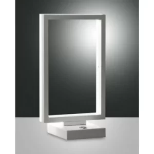Image of Fabas Luce Bard Integrated LED Table Lamp White Glass