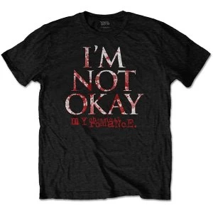 Image of My Chemical Romance - I'm Not Okay Unisex Medium T-Shirt - Black
