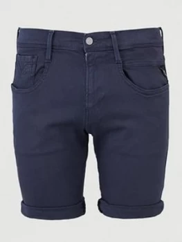 Image of Replay Hyperflex Lehoen Chino Shorts - Navy