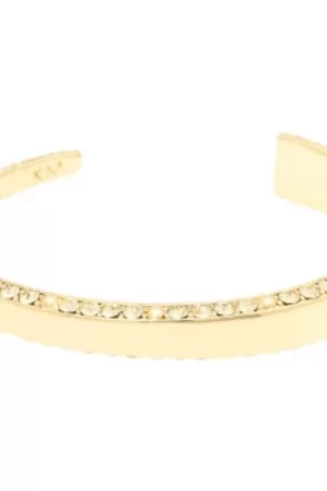 Image of Ladies Karen Millen Gold Plated Contoured Crystal Cuff SM KMJ932-22-02SM