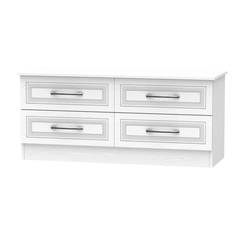 Image of Stafford 4 Drawer Bed Box In Signature White (Ready Assembled)