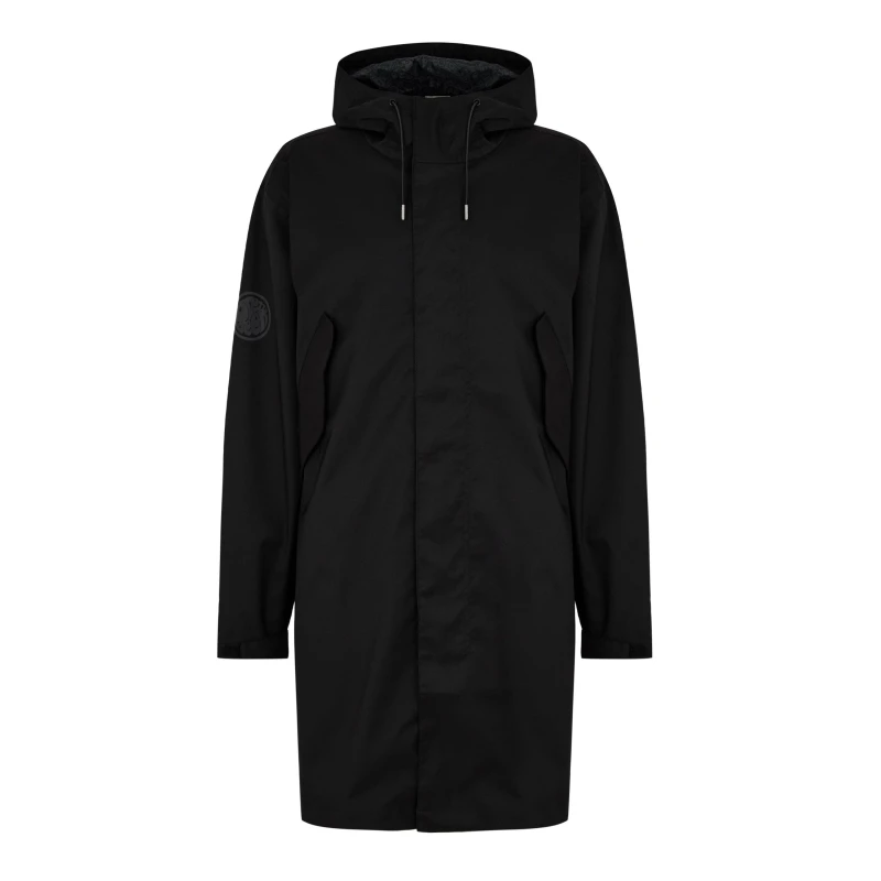 Image of Pretty Green Mens Whiteley Weather-Resistant Parka Black male Small
