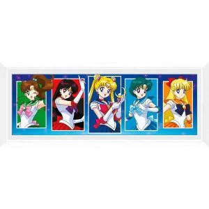 Image of Sailor Moon Characters (White Frame) Framed Collector Print
