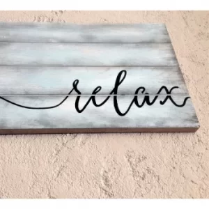 Image of Relax Blue Decorative Wooden Wall Accessory
