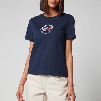 Image of Tommy Jeans Womens Organic Timeless T-Shirt - Twilight Navy - M