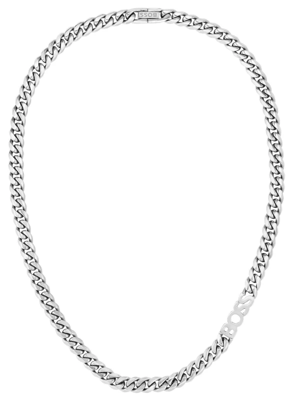 Image of BOSS 1580769 Mens Kassy Chain Necklace Stainless Jewellery