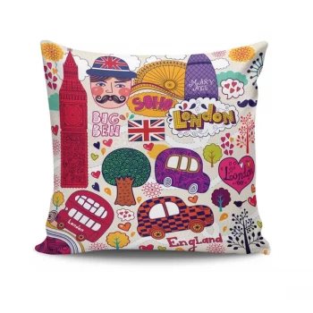 Image of NKRLNT-115 - No Filling Multicolor Cushion Cover