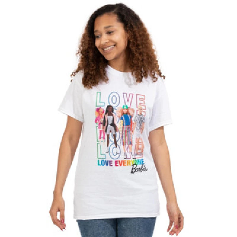 Image of Barbie Short Sleeved T-Shirt White female