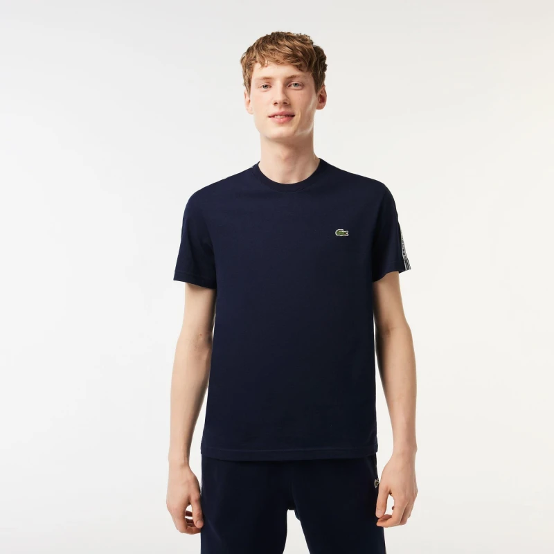 Image of Lacoste Tape T-Shirt Navy Blue male XS