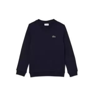 Image of Lacoste Basic Fleece Crew Neck Jumper Juniors - Blue