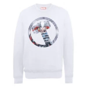Image of Marvel Avengers Assemble Hulk Montage Sweatshirt - White - M