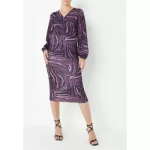 Image of Missguided Animal Print Long Sleeve Maternity Midaxi Dress - Multi