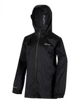 Image of Boys, Regatta Kids Pack-It Waterproof Jacket III - Black, Size 3-4 Years