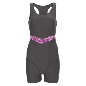 Image of Slazenger Splice Boyleg Swimsuit Womens - Grey