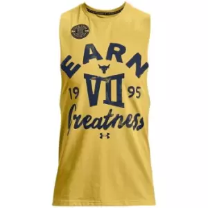 Image of Under Armour Project Rock Earn Tank Top Mens - Yellow