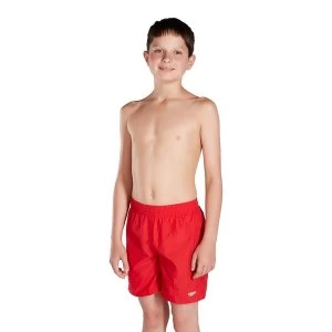 Image of Speedo Boys Solid Leisure Shorts 15 Junior Red - XLarge
