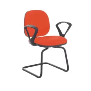 Image of Dams MTO Jota Fabric Visitors Chair with Fixed Arms - Lombok Green