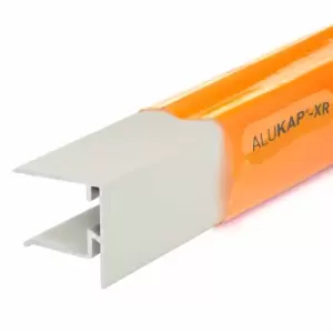 Image of Alukap-XR 4.8m End Stop Bar White - 25mm