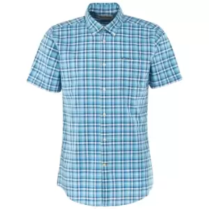 Image of Barbour Mens Whitsand Tailored Shirt Aqua XL