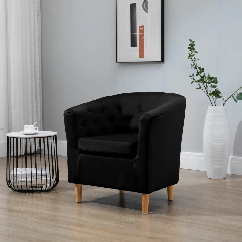 Image of Artemis Home Clio Accent Chair in Black Unisex